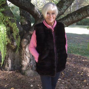 New Genuine MINK Fur Vest L / XL